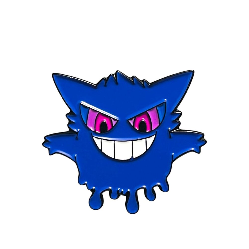 Pokemon Inspired Gengar Dripping Fan Made Enamel Pin Lapel Pin